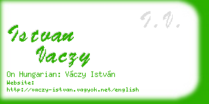 istvan vaczy business card